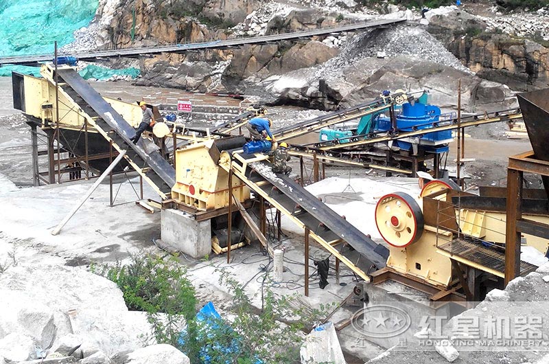 煤矸石制砂生產線現(xiàn)場